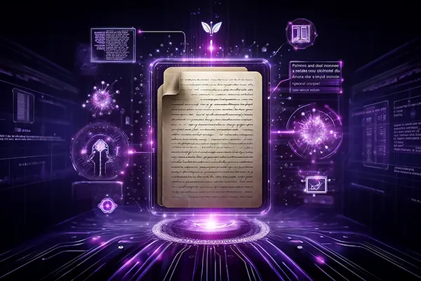 documento monoscritto tra l'intelligent OCR e L'IA generativa